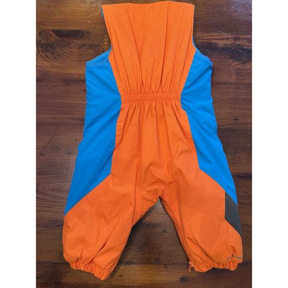 Columbia Infant Baby Fleece Lined Bibs Snowpants Sz 6 Months Omni Shield Orange - Picture 11 of 11